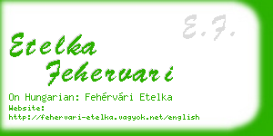 etelka fehervari business card